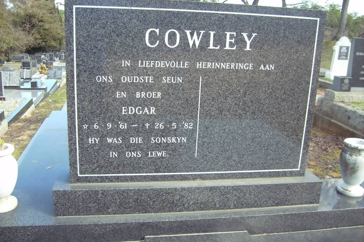 COWLEY Edgar 1961-1982