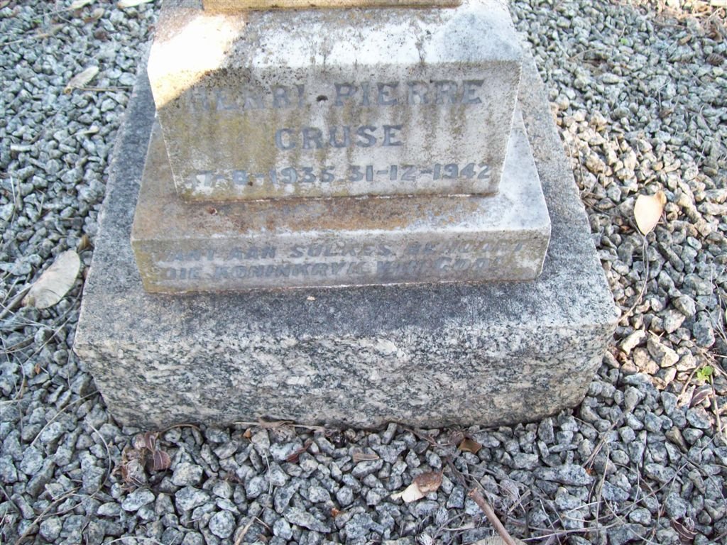 CRUSE Henri Pierre 1935-1942