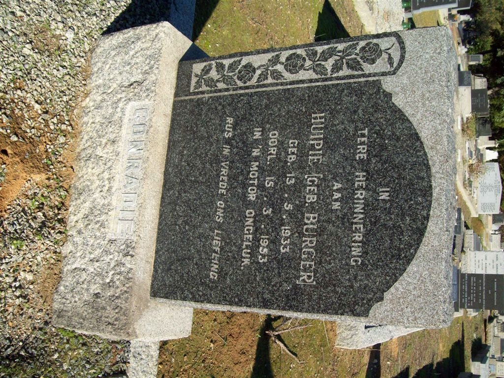 CONRADIE Huipie nee BURGER 1933-1953