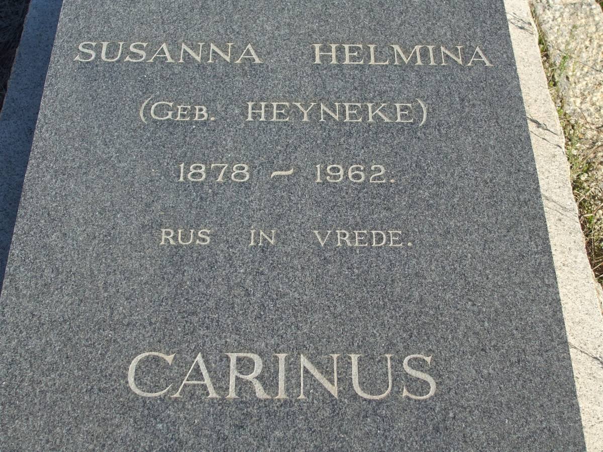 CARINUS Susanna Helmina nee HEYNEKE 1878-1962