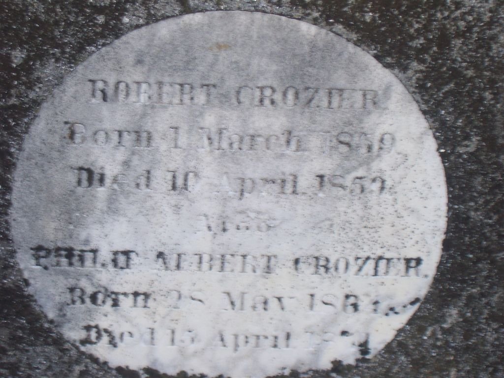 CROZIER Robert 1859-1859 :: CROZIER Philip Albert 1864-1871