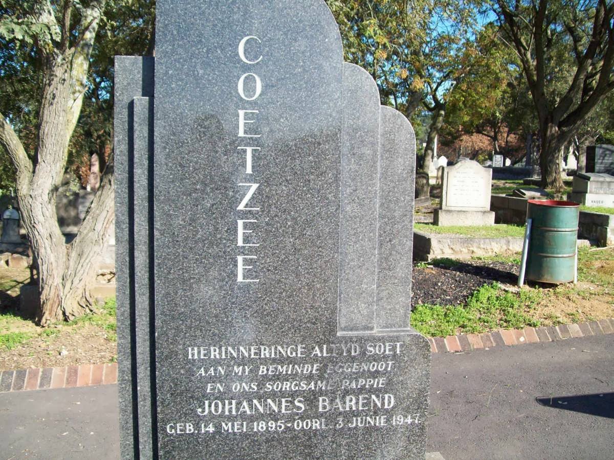 COETZEE Johannes Barend 1895-1947