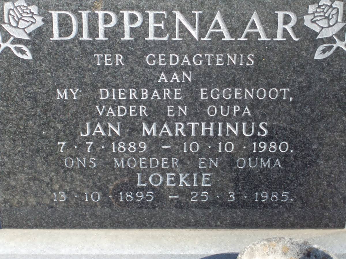 DIPPENAAR Jan Marthinus 1889-1980 &amp; Loekie 1895-1985