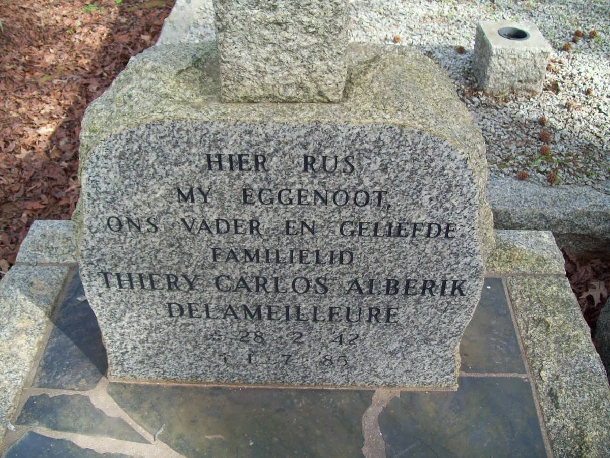 DELAMEILLEURE Thiery Carlos Alberik 1942-1985