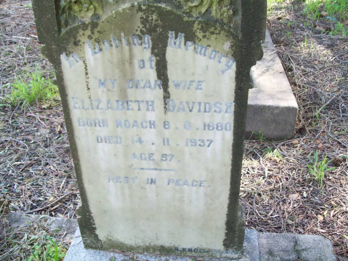 DAVIDSE Elizabeth born HOACH 1880-1938