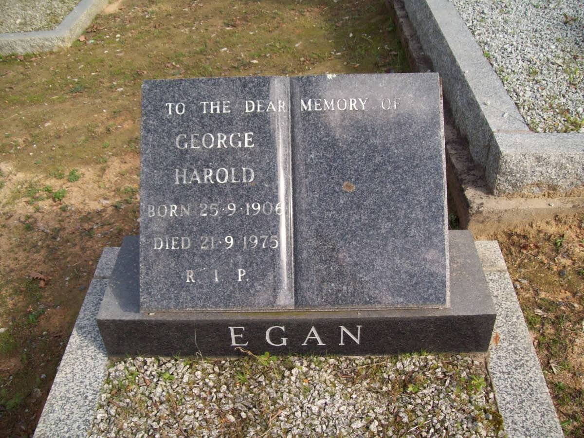 EGAN George Harold 1906-1975