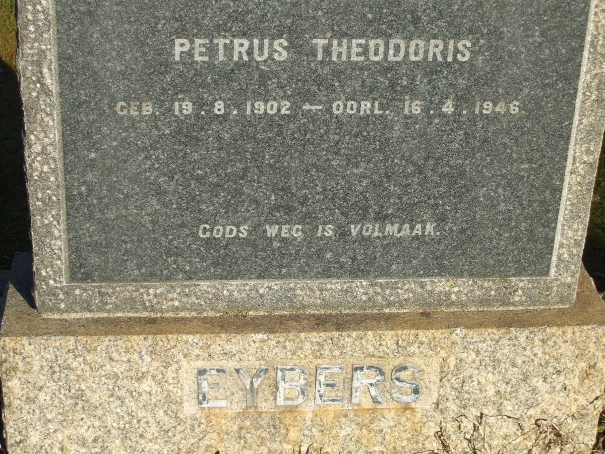 EYBERS Petrus Theodoris 1902-1946
