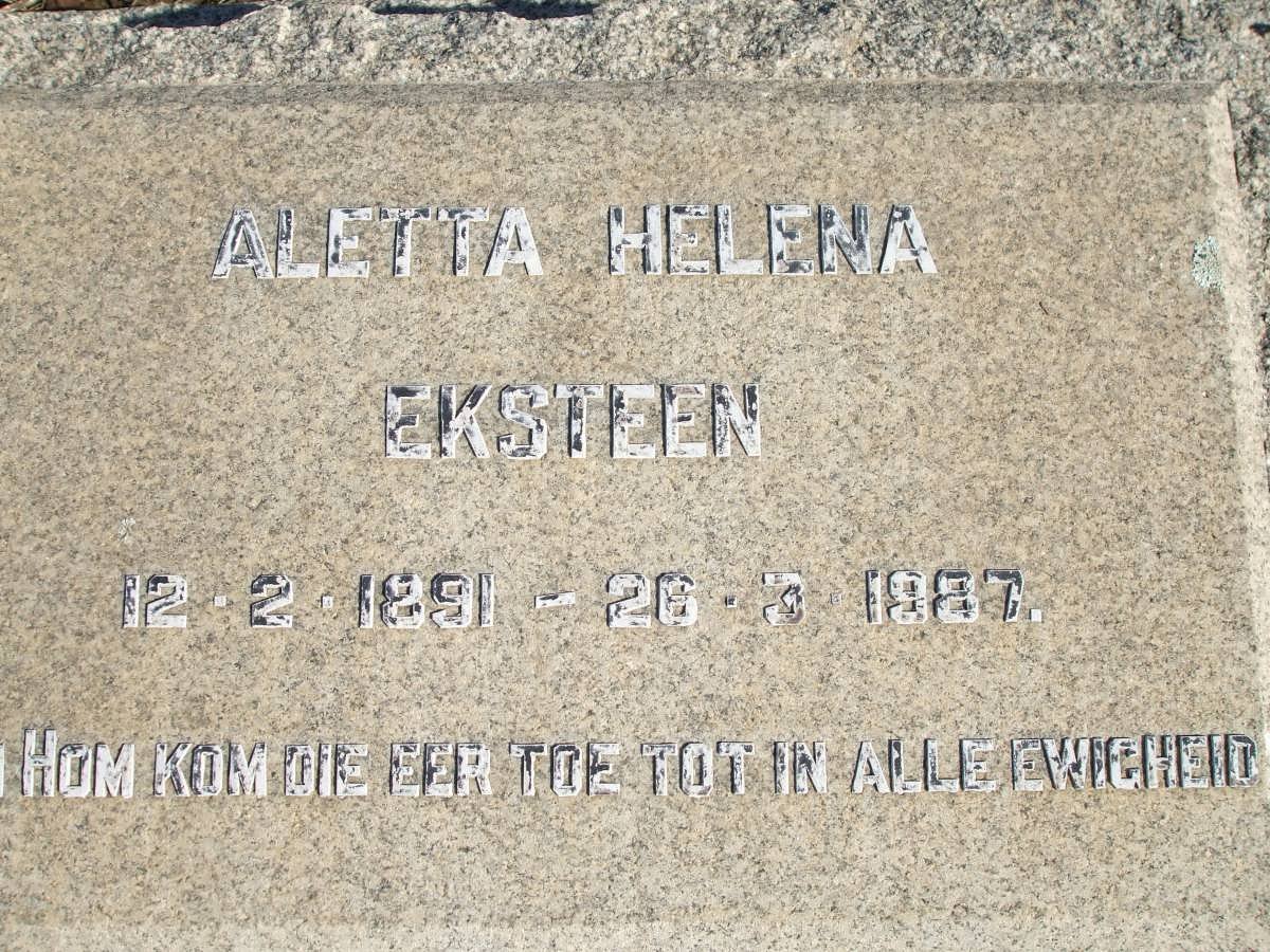EKSTEEN Aletta Helena 1891-1987