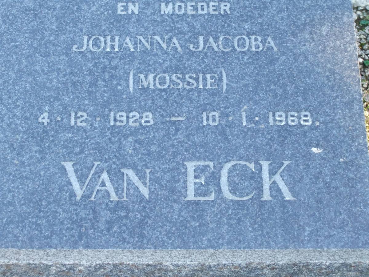 ECK Johanna Jacoba, van 1928-1968