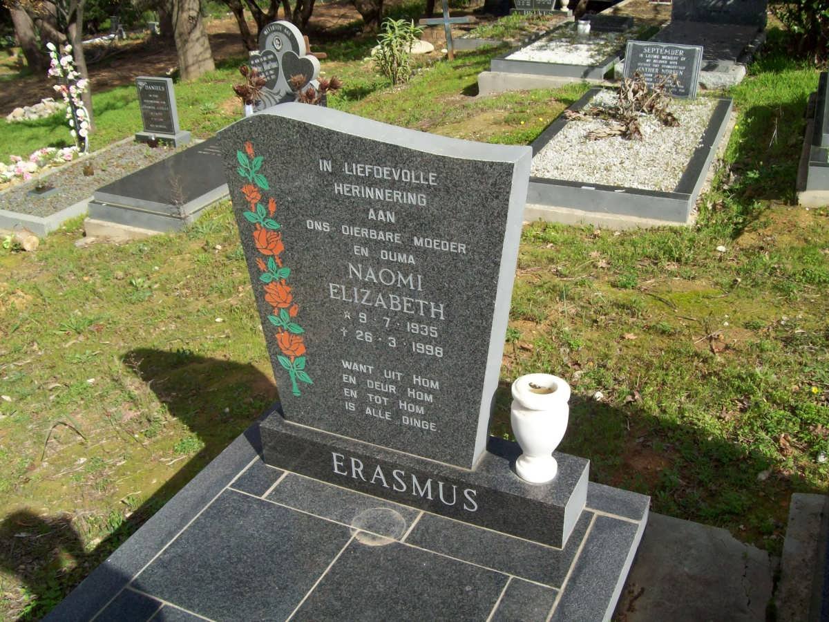 ERASMUS Naomi Elizabeth 1935-1998