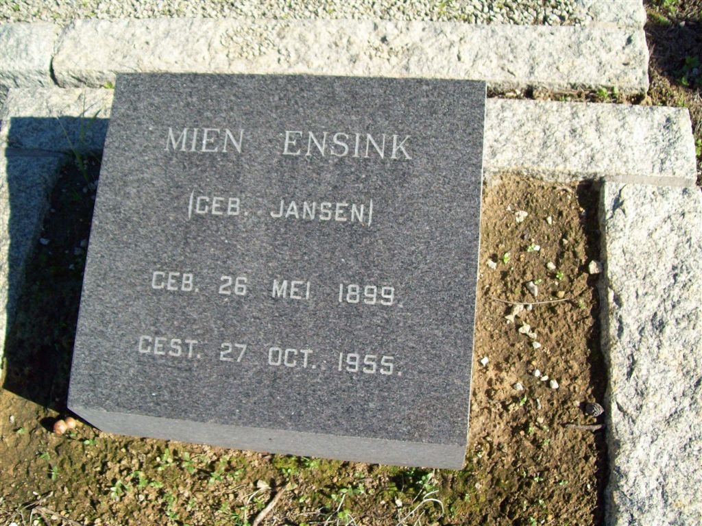 ENSINK Mien nee JANSEN 1899-1955