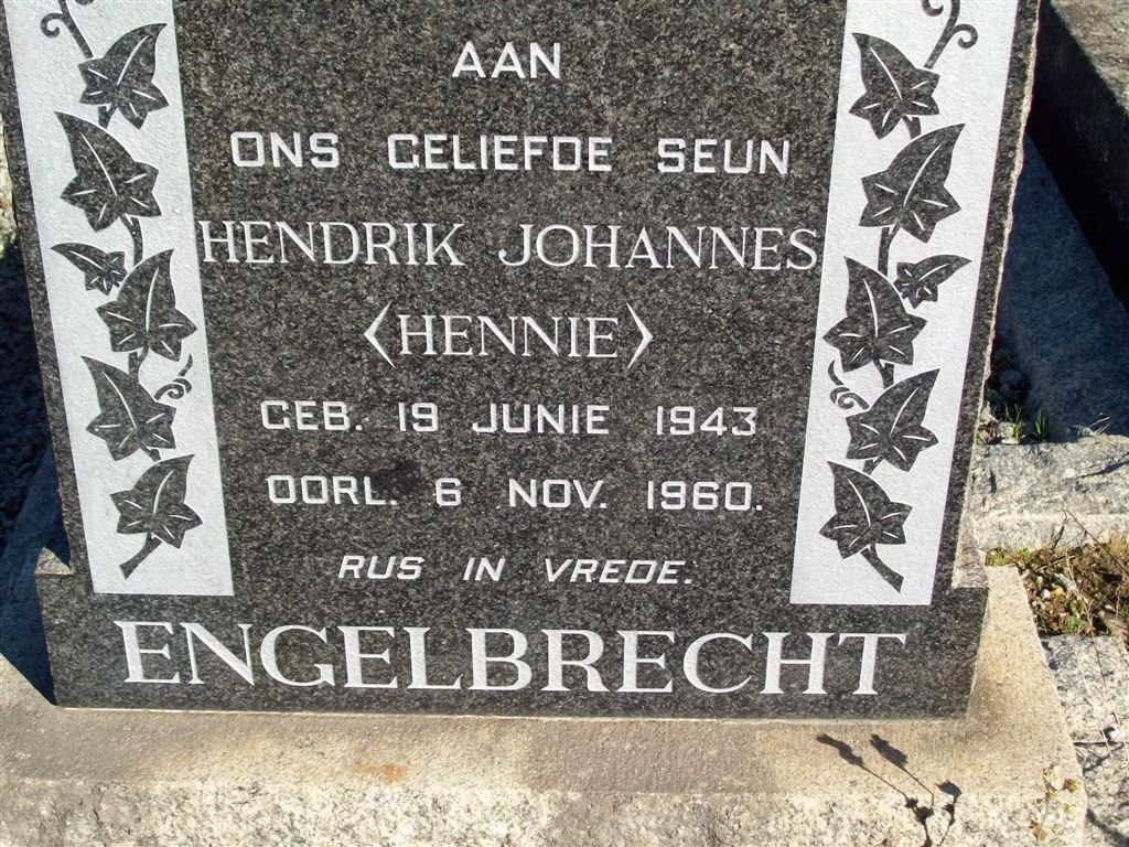 ENGELBRECHT Hendrik Johannes 1943-1960
