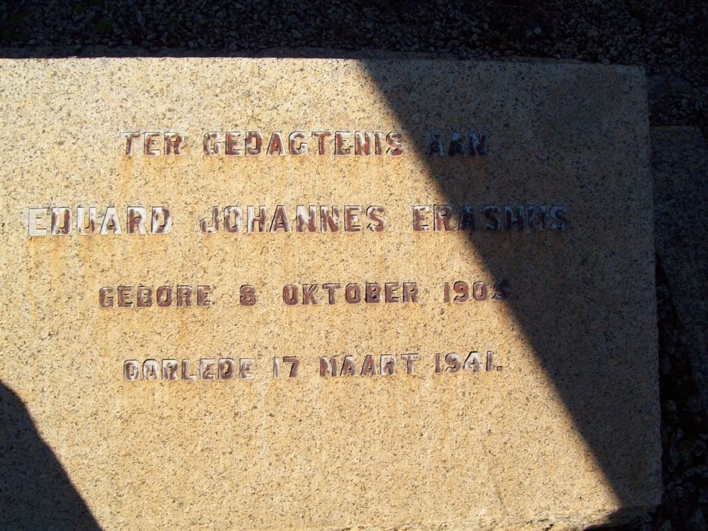 ERASMUS Eduard Johannes 1905-1941