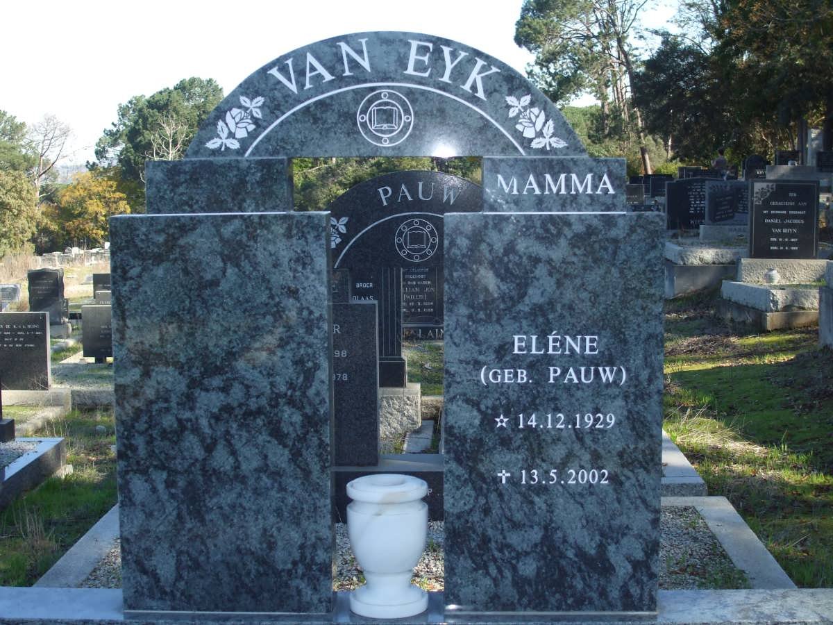 EYK Elene, van nee PAUW 1929-2002