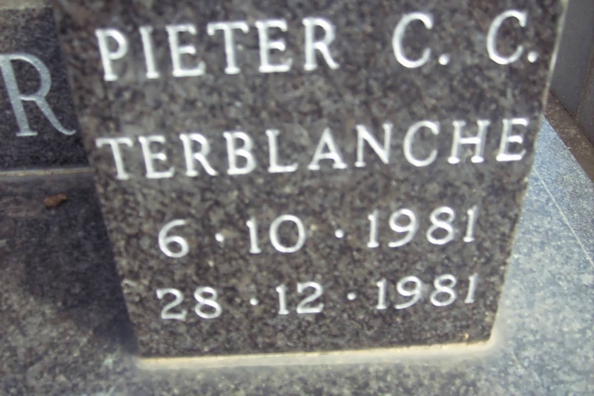 TERBLANCHE Pieter C.C. 1981-1981