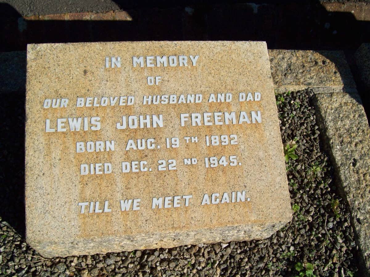 FREEMAN Lewis John 1892-1945