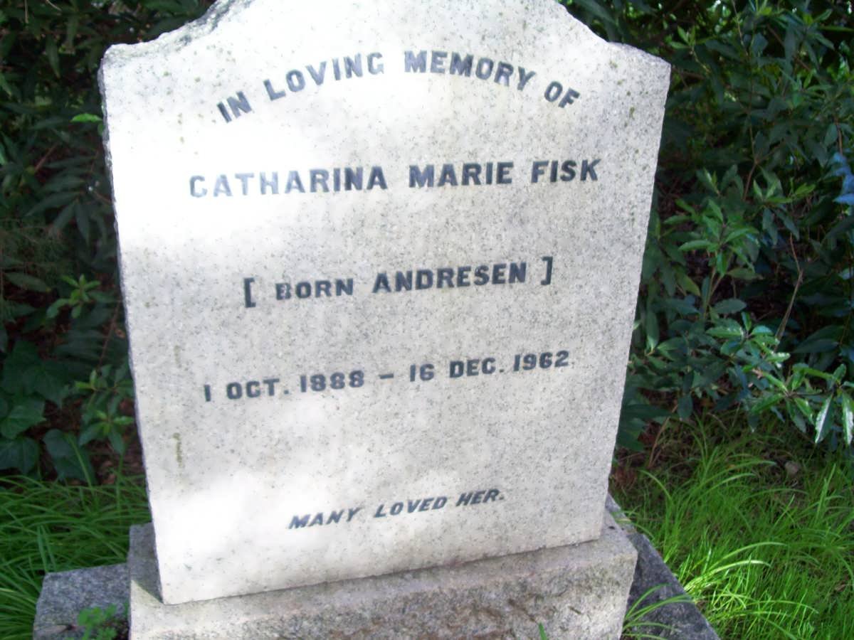 FISK Catharina Marie nee ANDRESEN 1888-1962