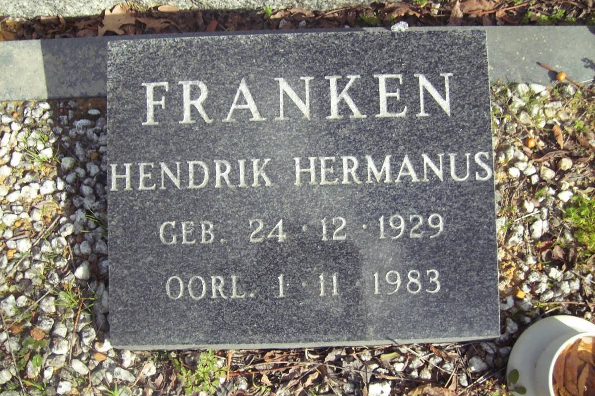 FRANKEN Hendrik Hermanus 1929-1983