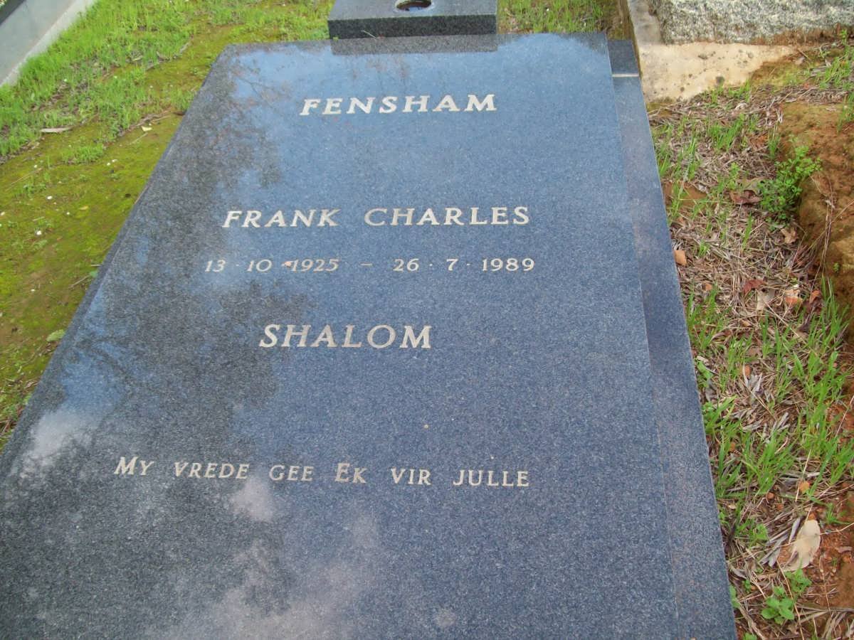 FENSHAM Frank Charles 1925-1989