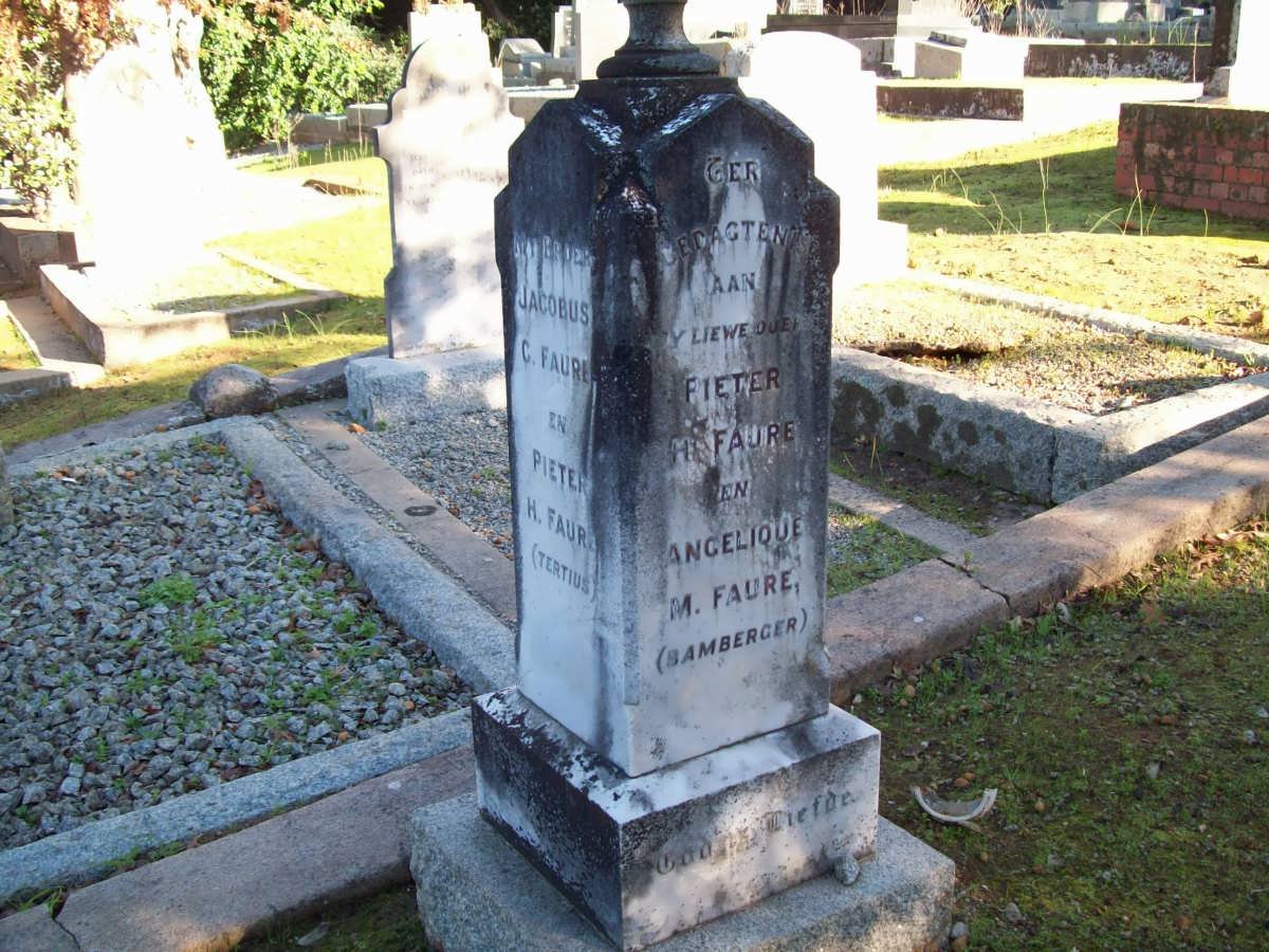 FAURE Pieter H. &amp; Angelique M. BAMBERGER :: FAURE Jacobus C. :: FAURE Pieter H. :: HUGO Alexina J. nee FAURE