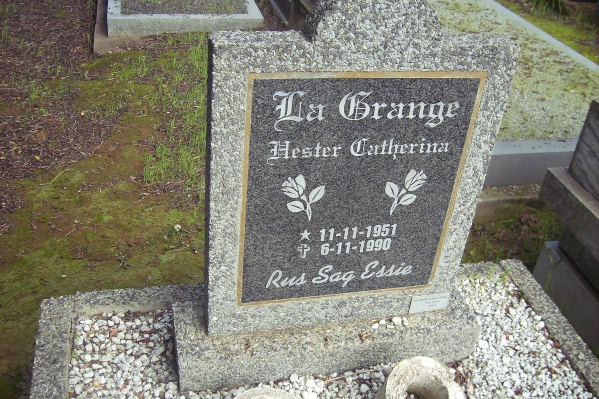 GRANGE Hester Catherina, la 1951-1990