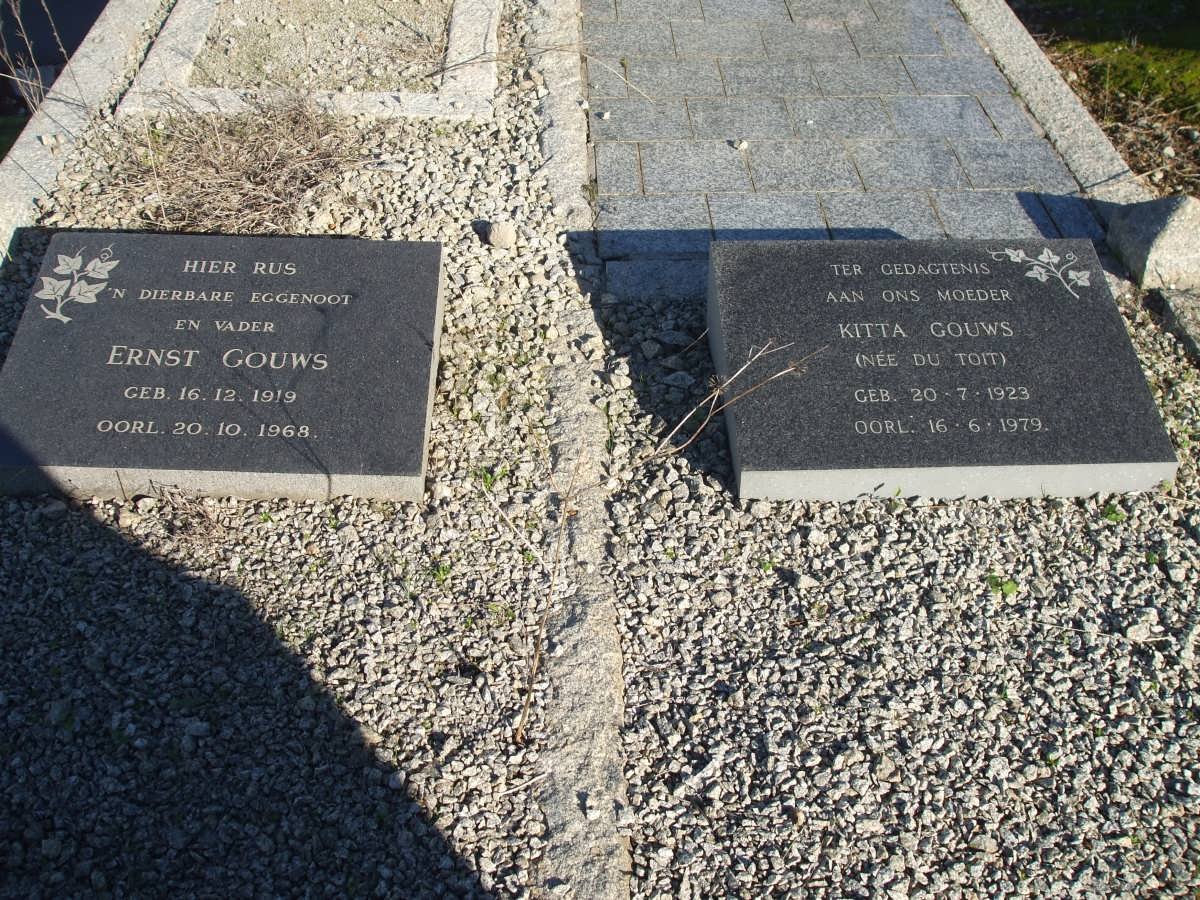 GOUWS Ernst 1919-1968 &amp; Kitta DU TOIT 1923-1979