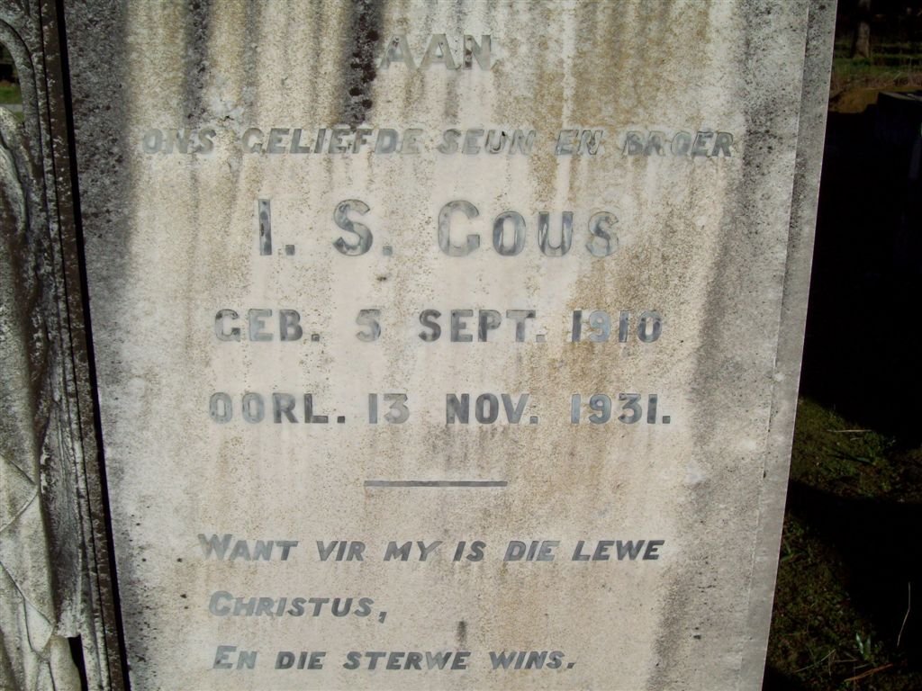 GOUS I.S. 1910-1931