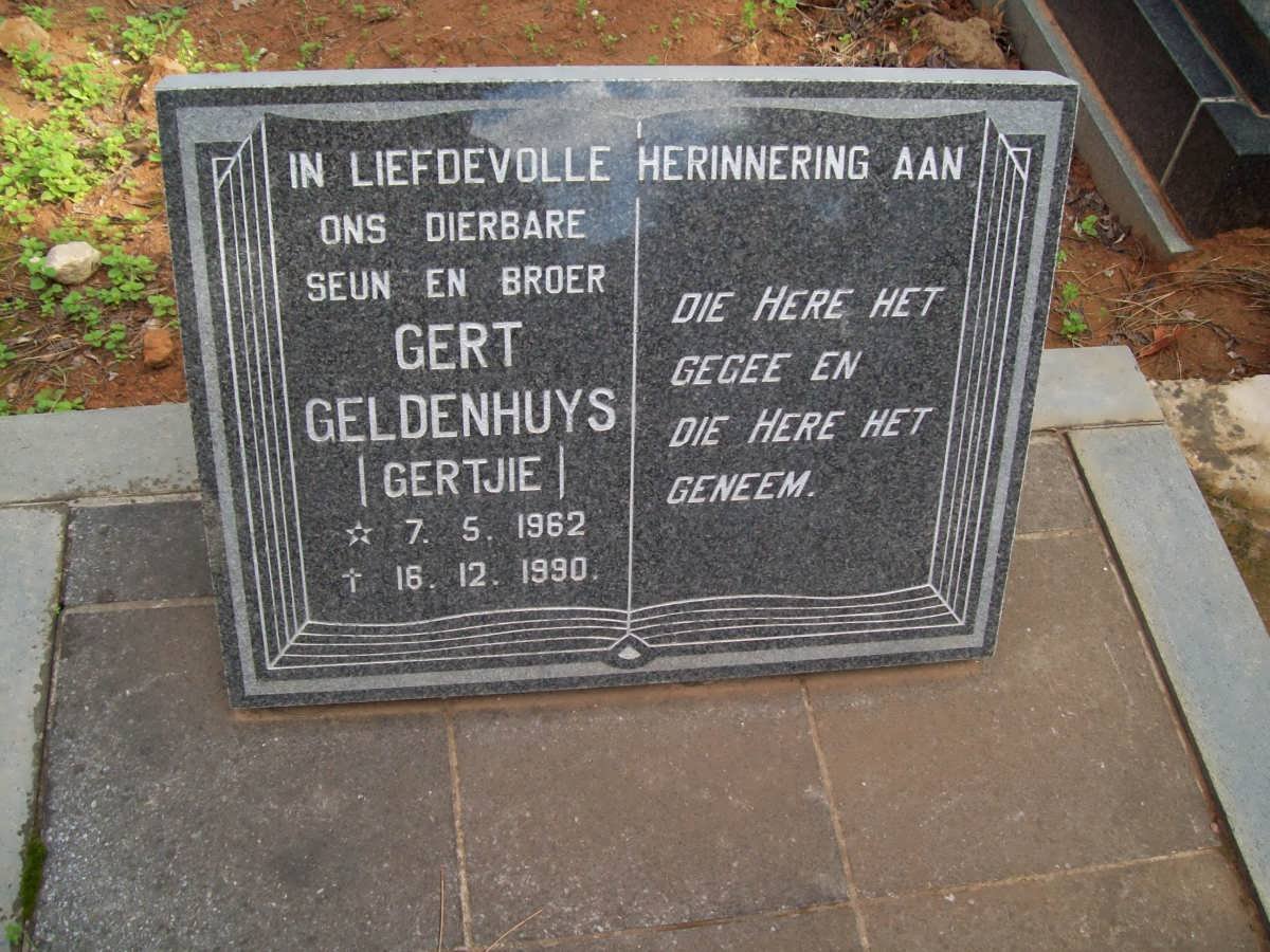 GELDENHUYS Gert 1962-1990