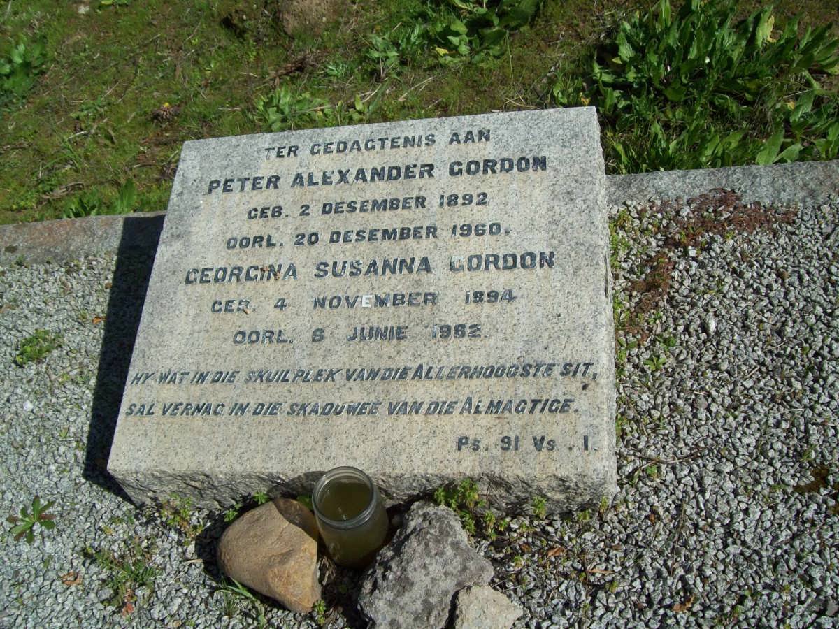 GORDON Peter Alexander 1892-1960 &amp; Georgina Susanna 1894-1962