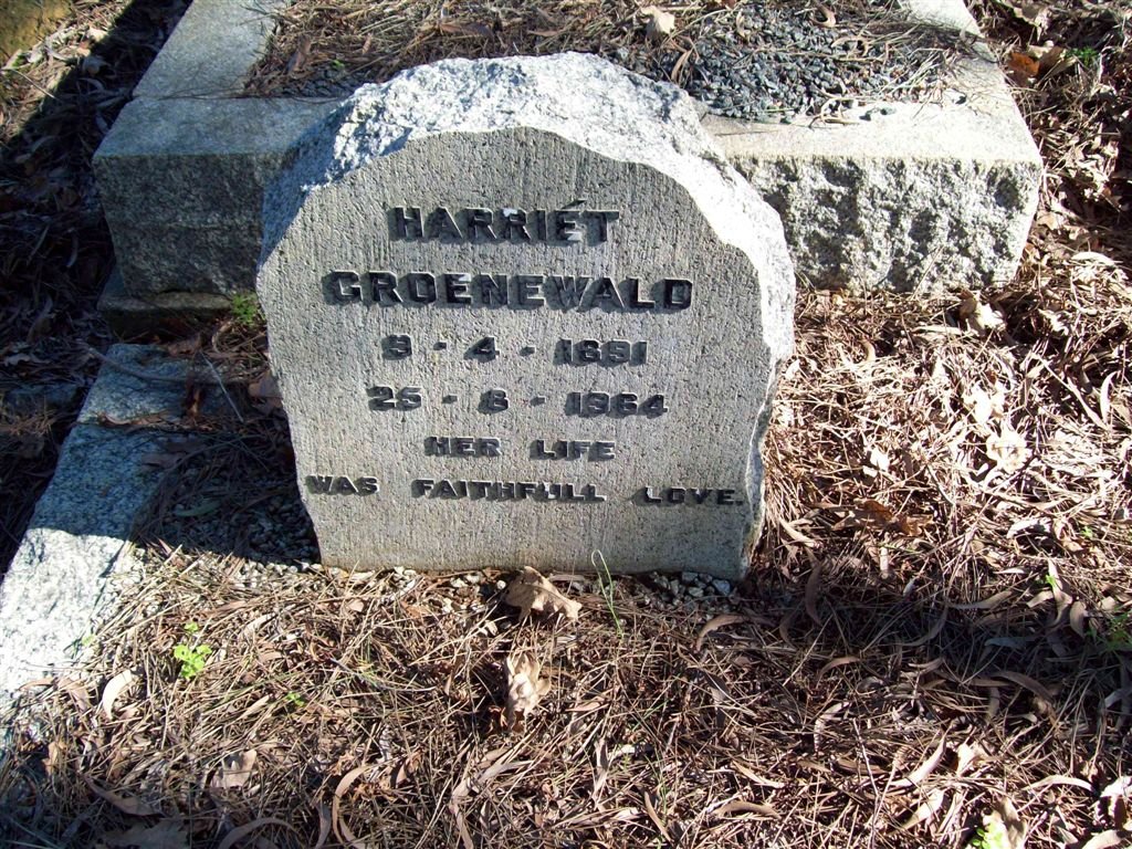 GROENEWALD Harriet 1891-1964