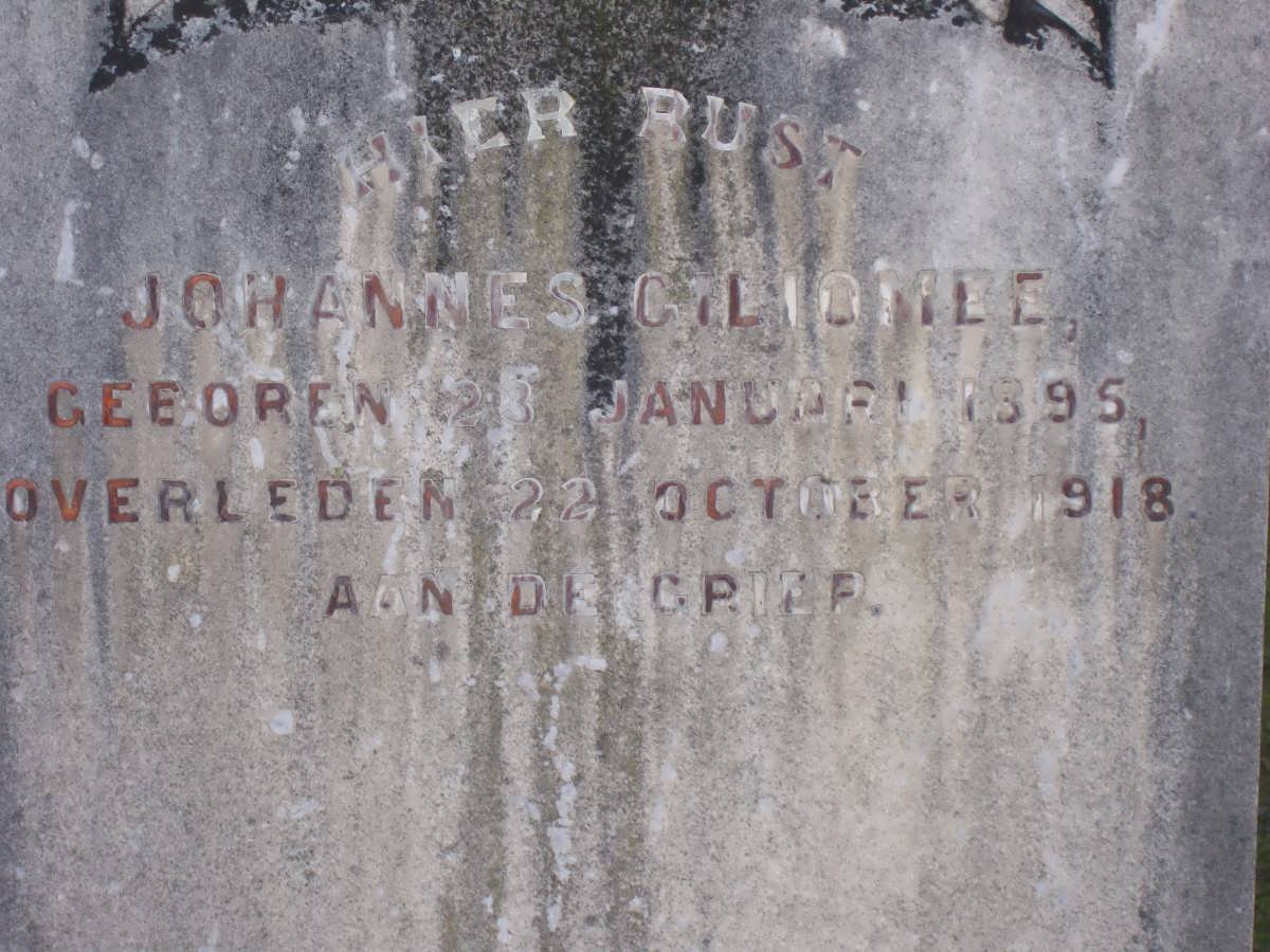 GILIOMEE Johannes 1895-1918