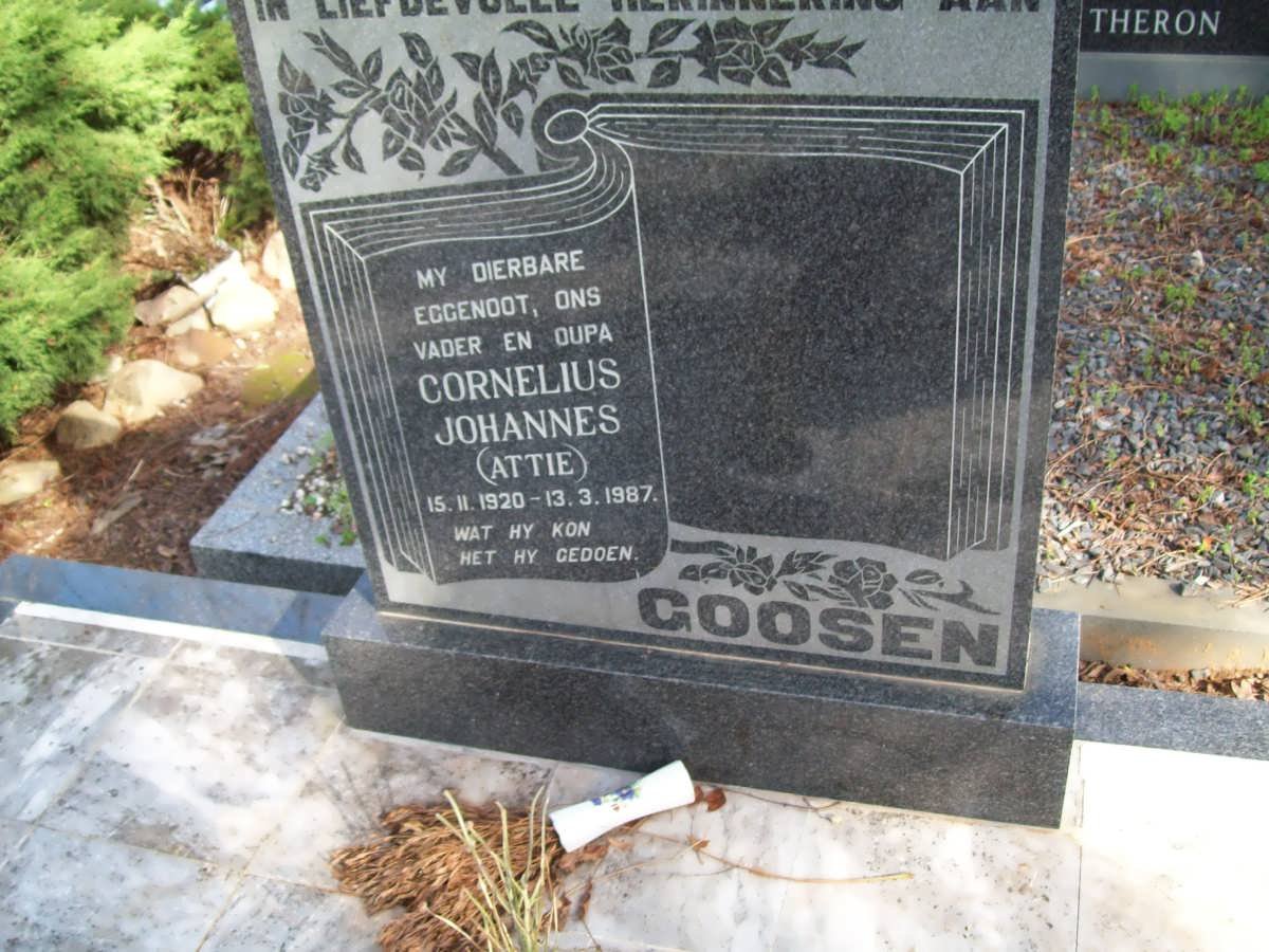 GOOSEN Cornelius Johannes 1920-1987