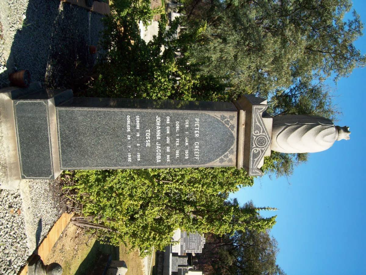 GREEFF Pieter 1909-1961 &amp; Johanna Jacoba 1919-1992 :: GREEFF Catharina Susanna Johanna Jacoba 1904-1946