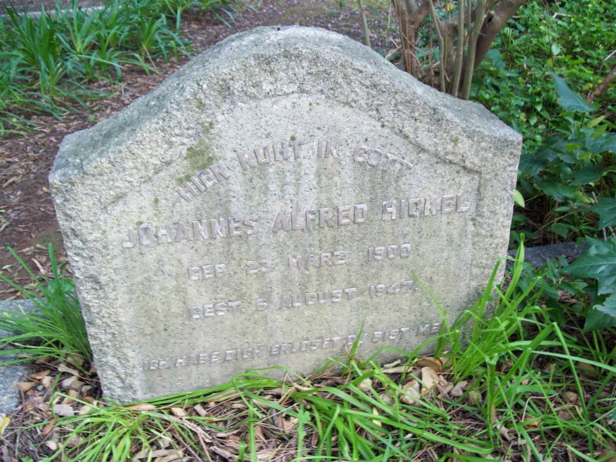 HICKEL Johannes Alfred 1900-1947