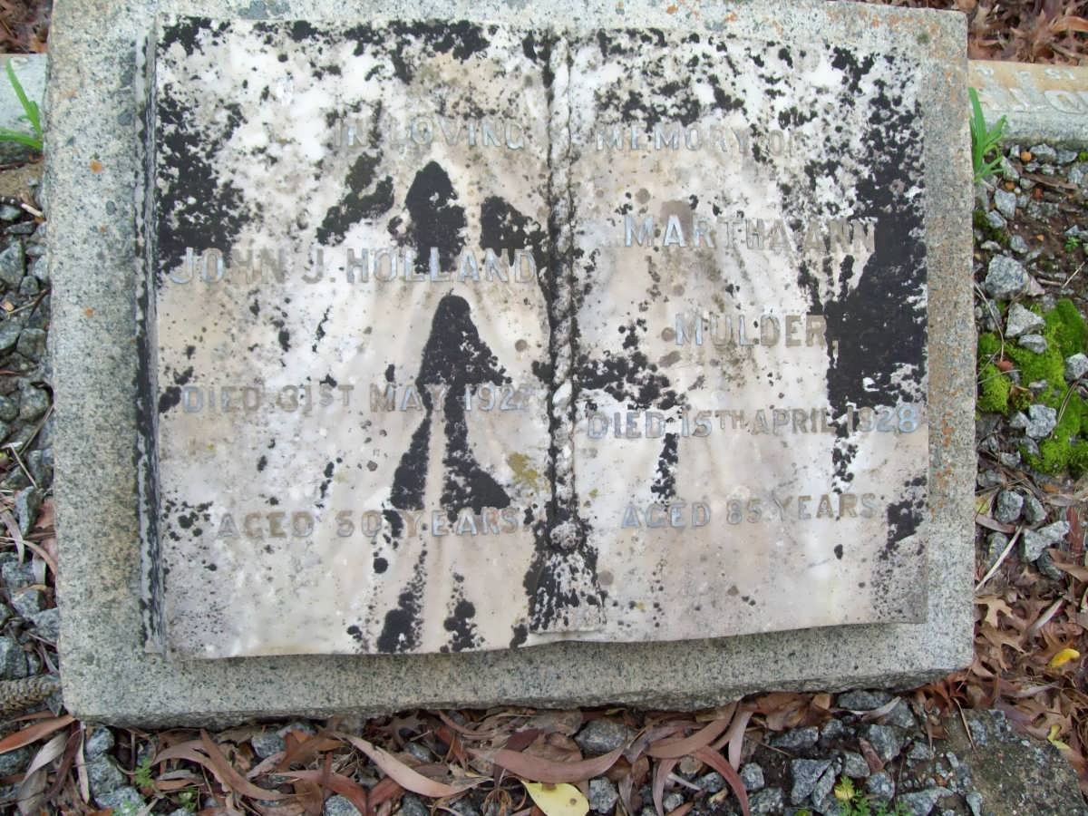 HOLLAND John J.  1927 :: MULDER Martha Ann -1928