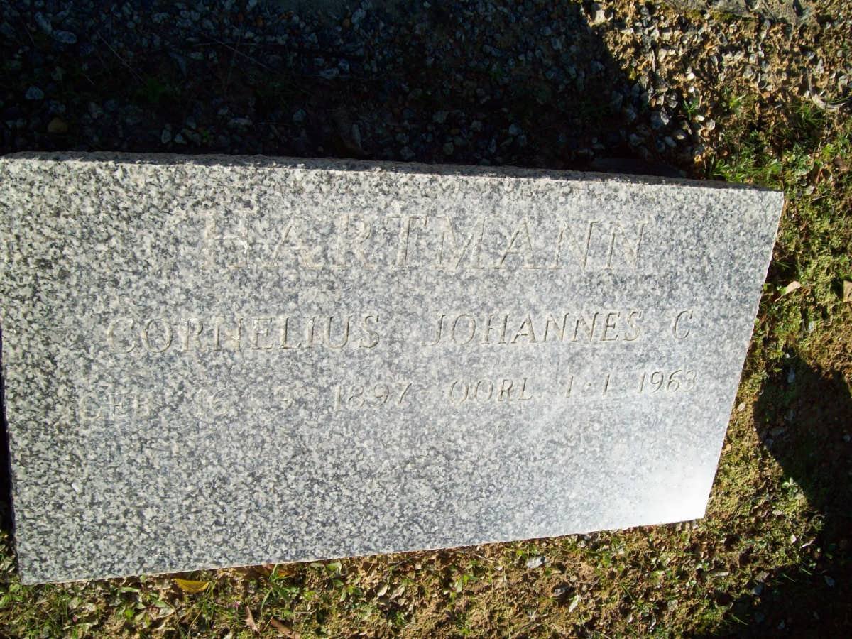 HARTMANN Cornelius Johannes C. 1897-1963