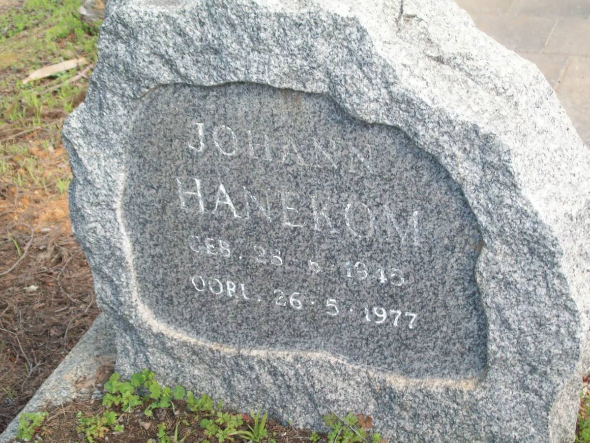 HANEKOM Johann 1945-1977