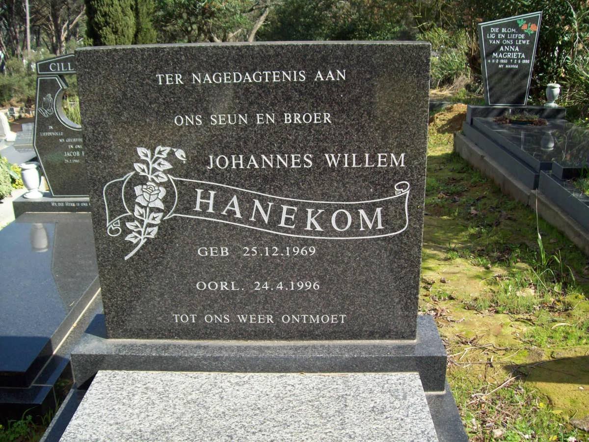 HANEKOM Johannes Willem 1969-1996