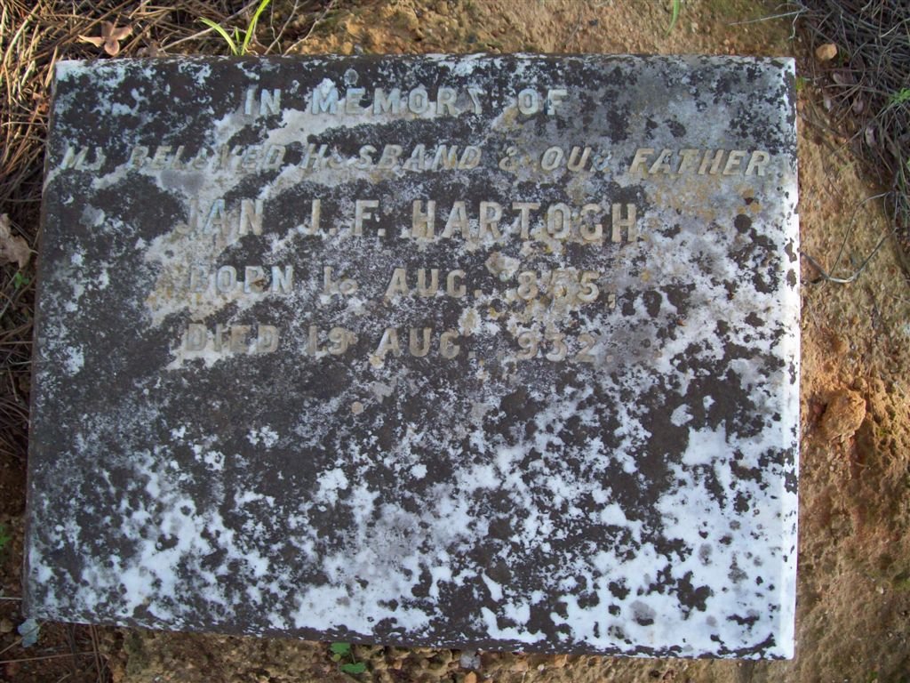 HARTOGH J.F. 1855-1932