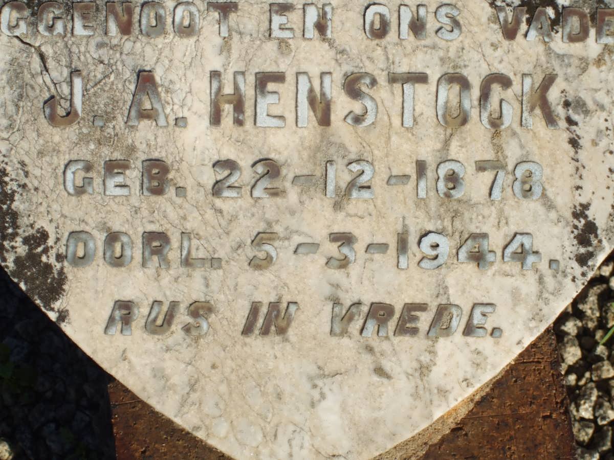 HENSTOCK J.A. 1878-1944