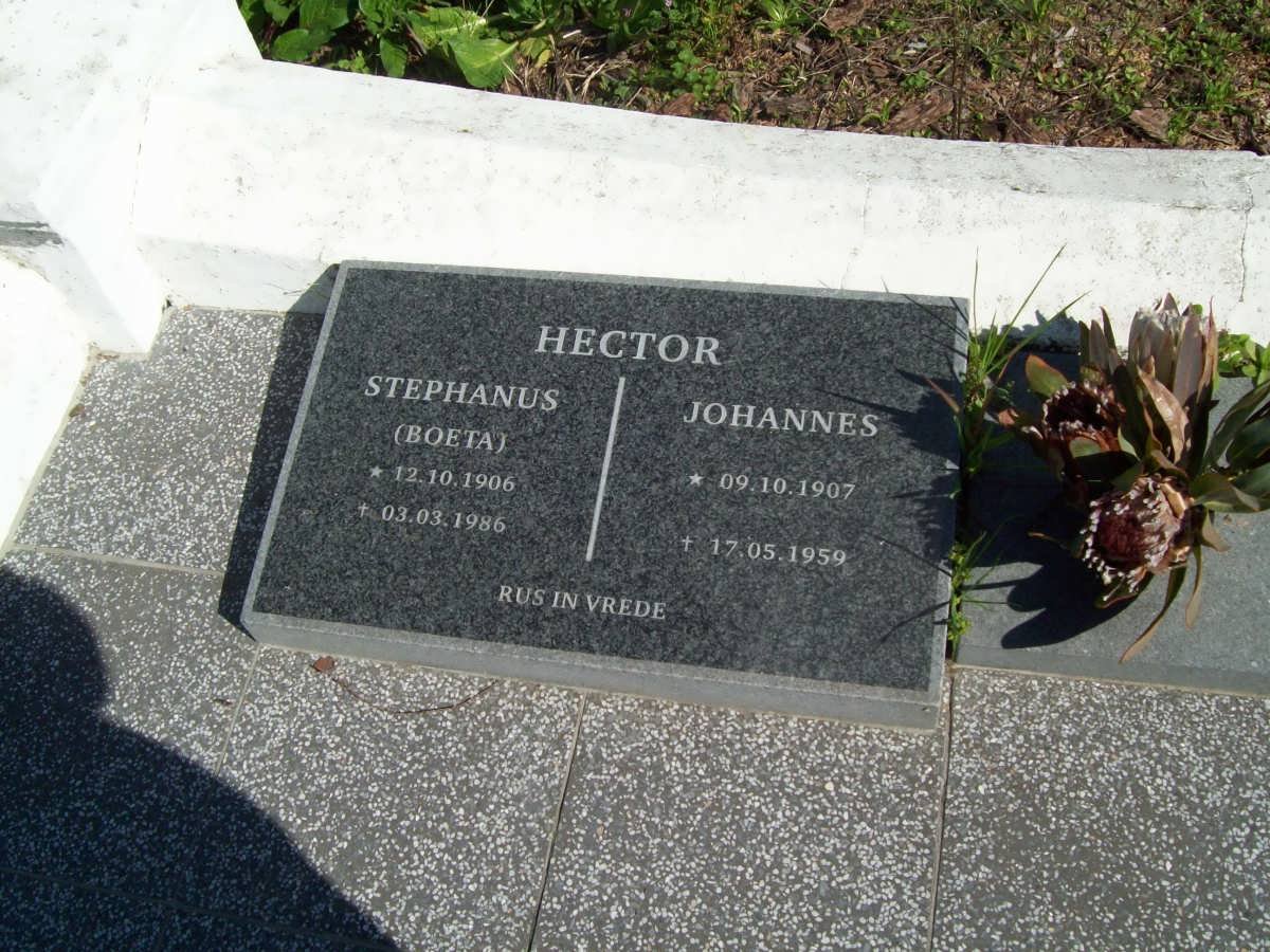 HECTOR Stephanus 1906-1986 :: HECTOR Johannes 1907-1959