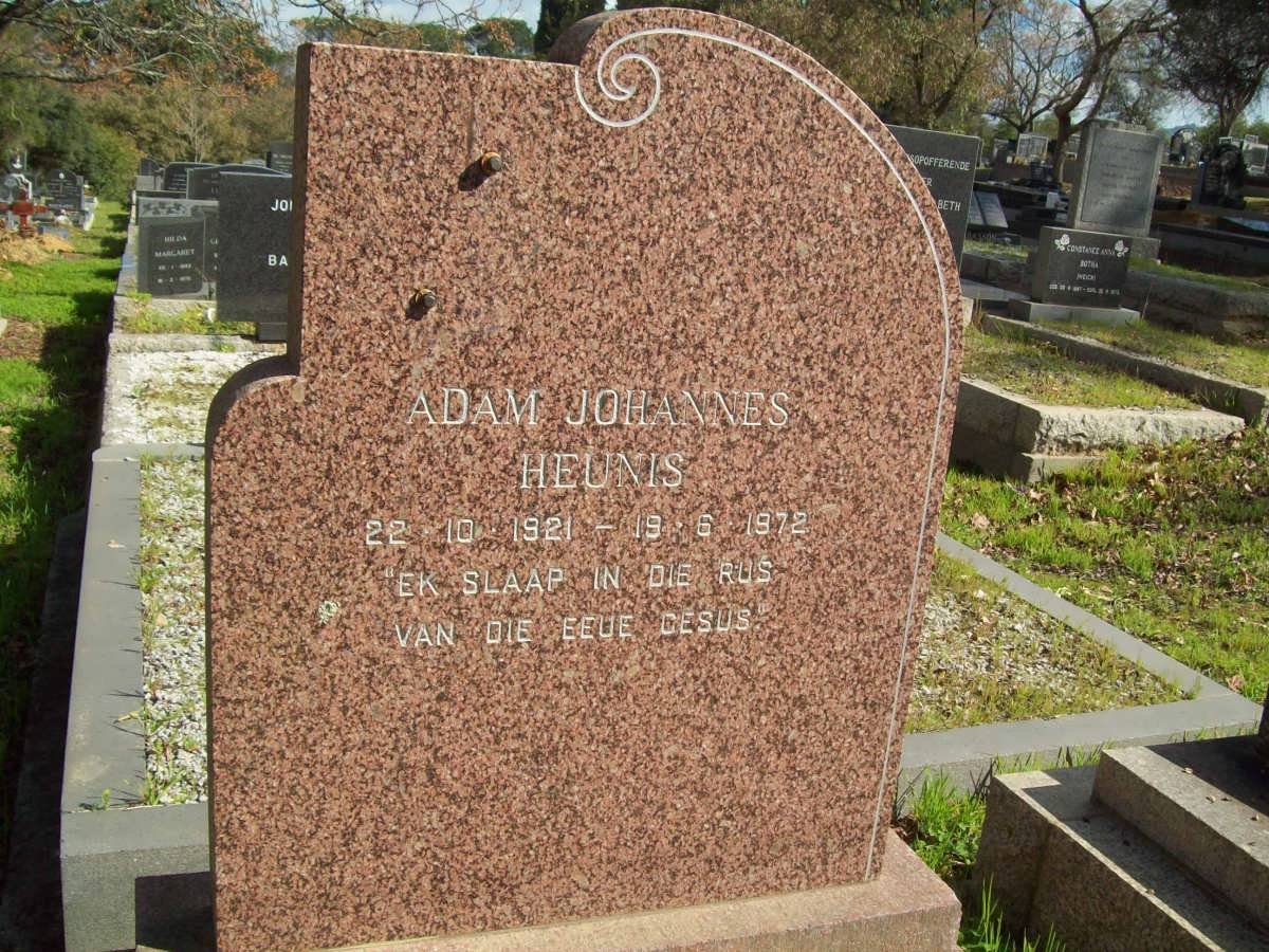 HEUNIS Adam Johannes 1921-1972