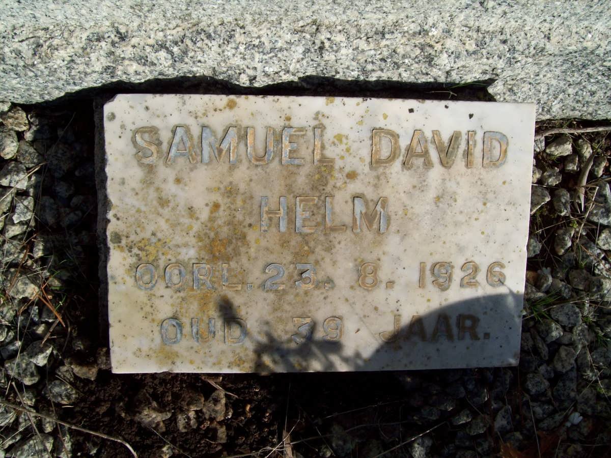 HELM Samuel David -1926