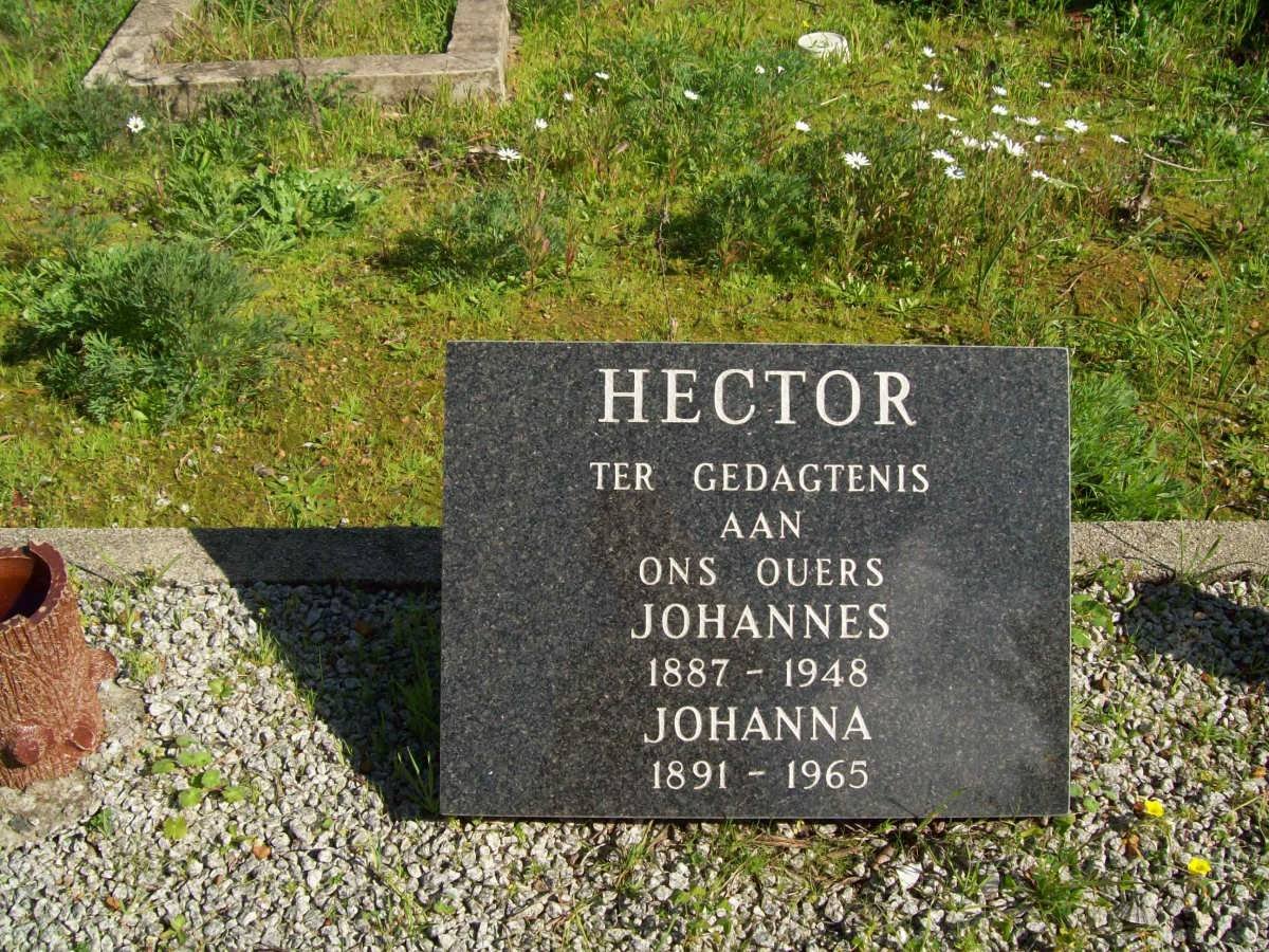 HECTOR Johannes 1887-1948 &amp; Johanna 1891-1965