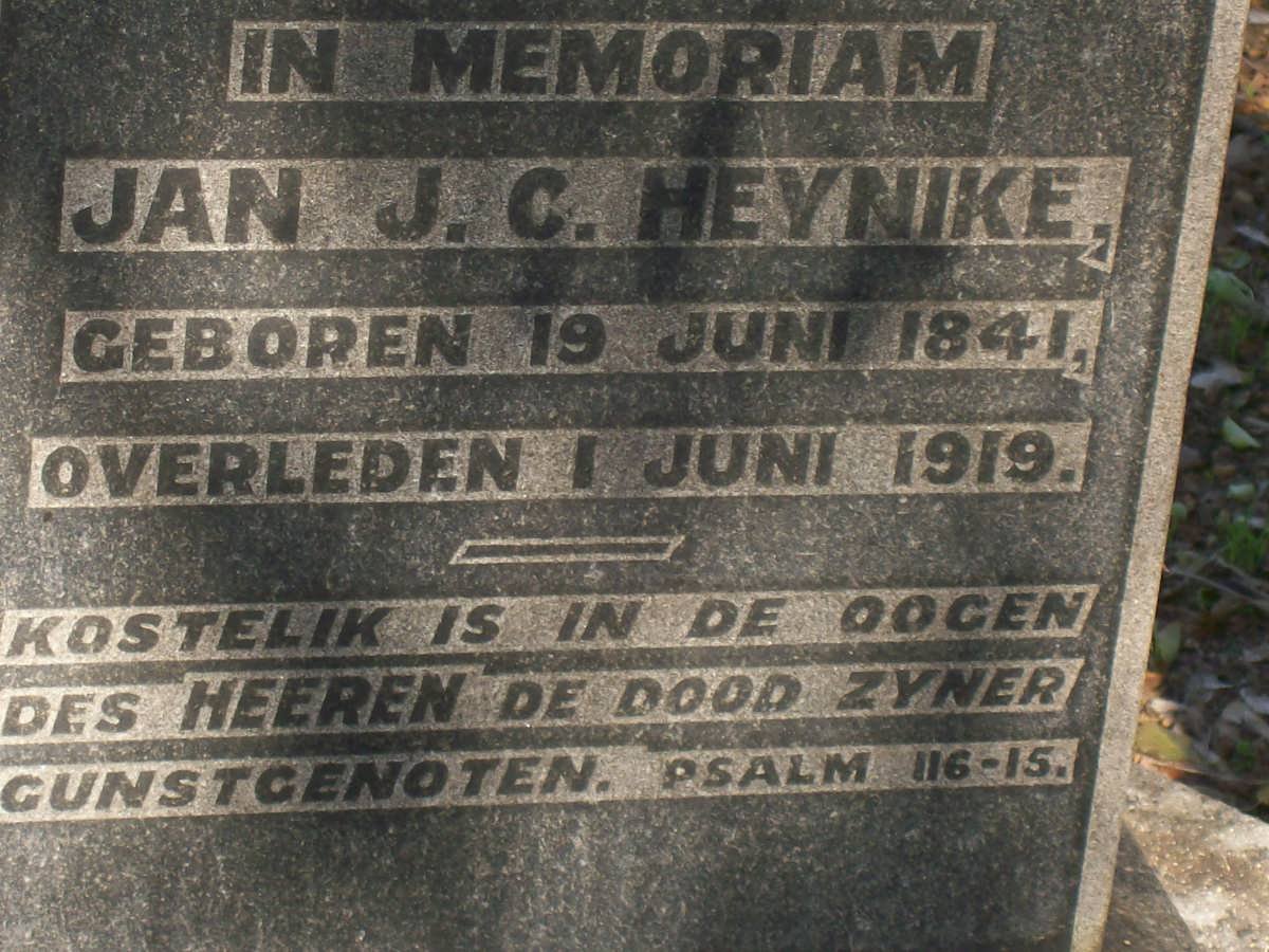 HEYNIKE Jan J.C. 1841-1919 &amp; Catrina Susana ROUX 1858-1920