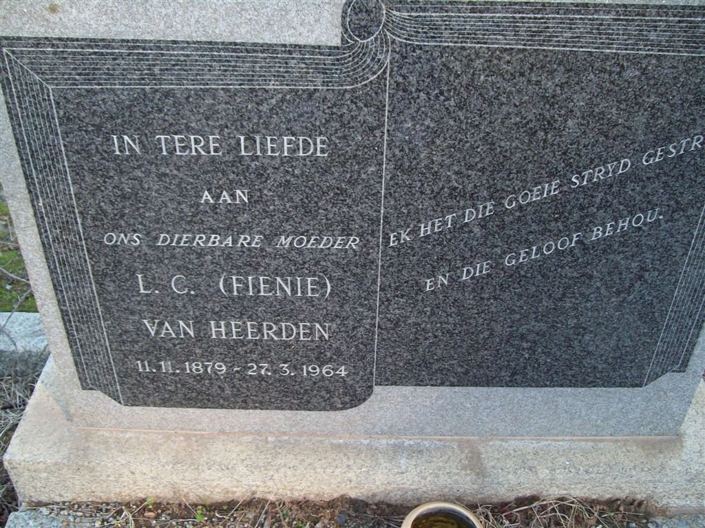 HEERDEN L.C., van 1879-1964