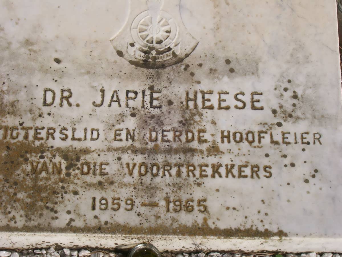 HEESE Jacob de Villiers -1965 &amp; Margaret Wilhelmina Edmundia DU TOIT 1898-1985