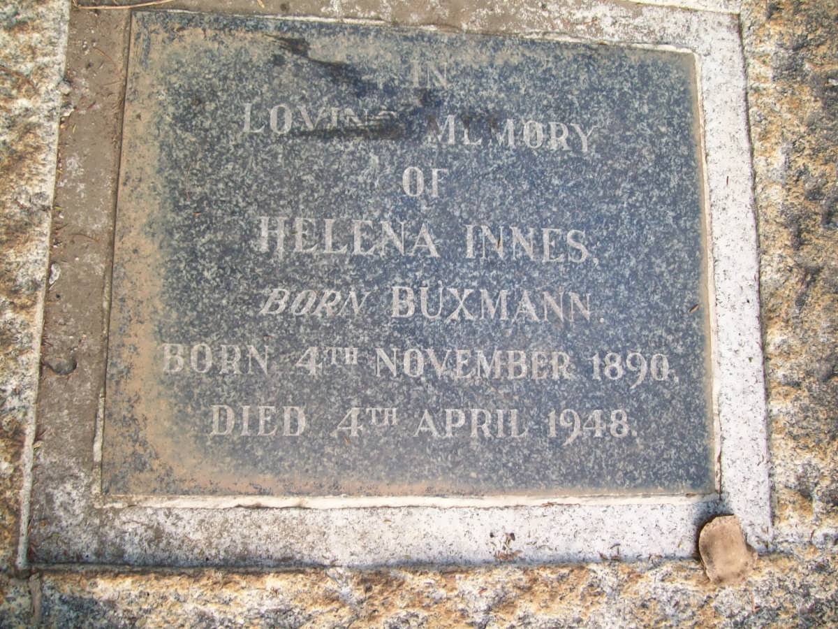 INNES Helena nee BUXMAN 1890-1948
