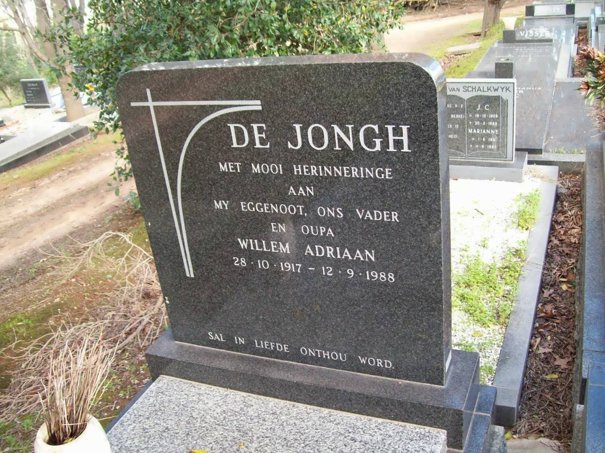 JONGH Willem Adriaan, de 1917-1988