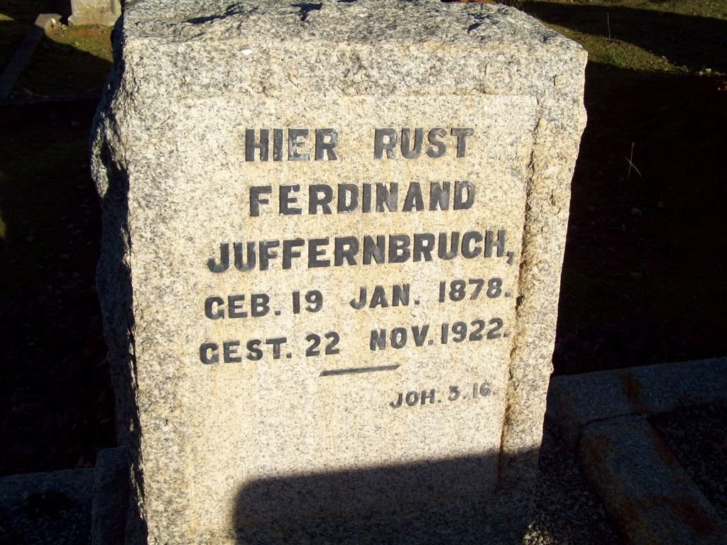 JUFFERNBRUCH Ferdinand 1878-1922